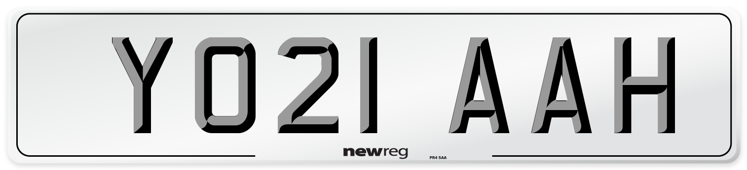 YO21 AAH Number Plate from New Reg